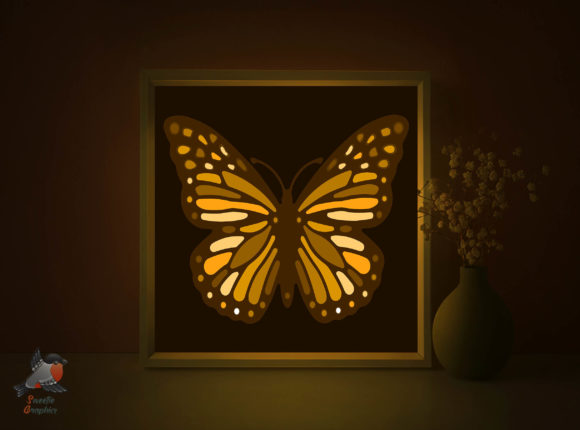 3D Butterfly Shadow Box SVG Template: Crafting Warmth and Versatile Decor