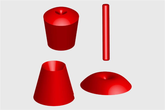 3D Geometric Shapes Illustration for Creative Projects