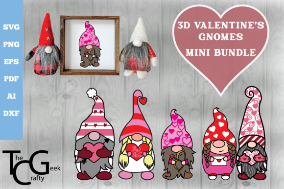 3D Layered Valentines Gnome Bundle: A Digital Asset for Seasonal Crafting and Small Business Growth