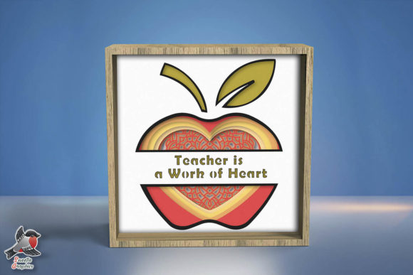 3D Teacher Gift Shadow Box SVG Template: Crafting Meaningful Appreciation