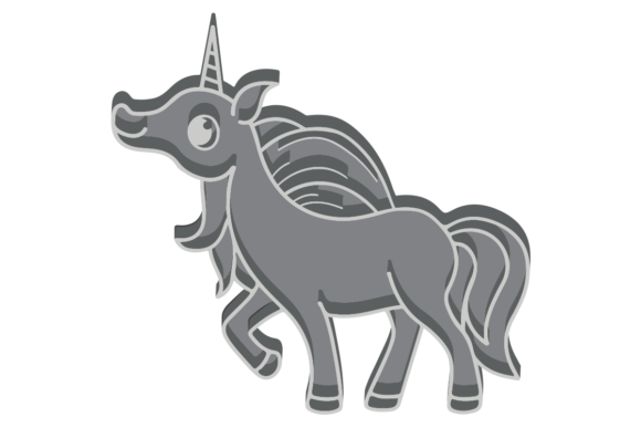 3D Unicorn SVG, PNG, DXF, EPS, JPG: Versatile Assets for Modern Creative Projects