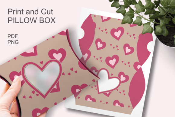 Beige Valentine Hearts Window Pillow Box DIY Guide
