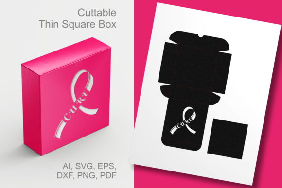 CURE Cancer Awareness Ribbon Square Box: Strategic Packaging for Meaningful Impact