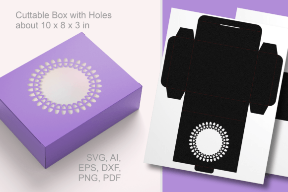 Decorative Round Frame Window Favor Box Design