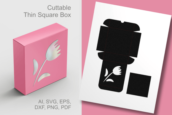 Designing with the Tulip in Corner Window Thin Square Box Template