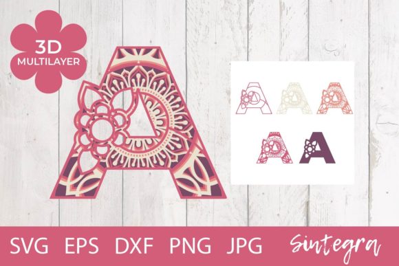 Elevating Digital Craft: The Strategic Value of the Floral Letter A Mandala 3D Multilayer SVG