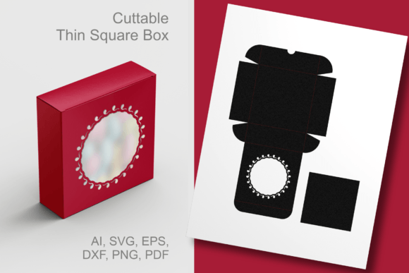 Floral Drops Round Window Square Box: Elevating Handmade Packaging