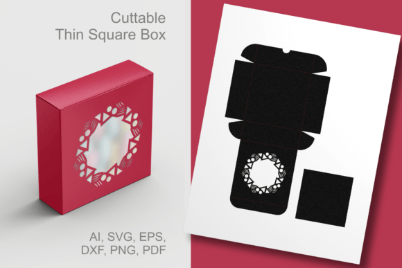 Geometric Ornaments Window Square Box Template