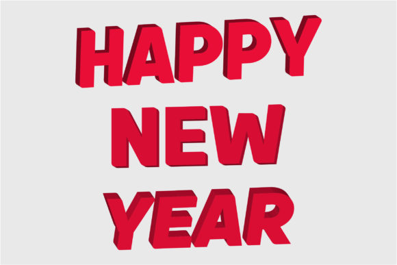 Happy New Year 3D Text Effect Vector: Elevating Seasonal Design with Professional Assets