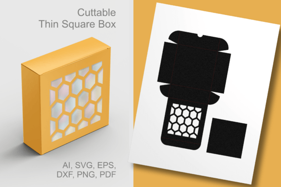Honeycomb Holes Square Gift Box Template: A Versatile Solution for Handmade Packaging