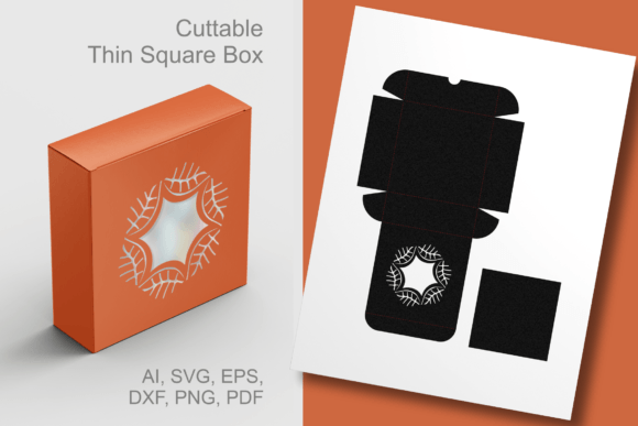 Leaves N Star Window Square Box Template Guide