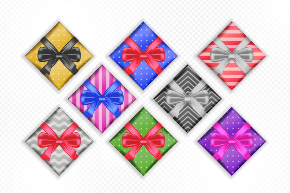 Set of 3d Realistic Gift Boxes: Elevating Visual Design Across Digital and Print Media