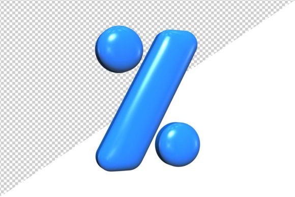 Strategic Applications of the Blue Percent 3D Render Object in Visual Communication