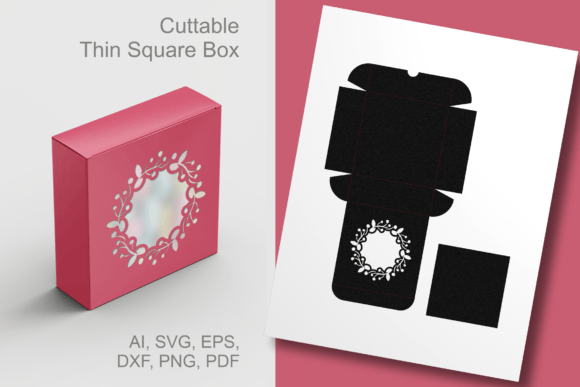 Vintage Flourish Window Square Favor Box: A Versatile Template for Handmade Gifting